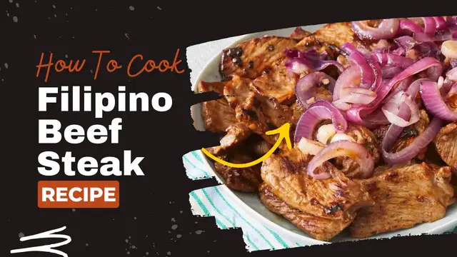 Video thumbnail for beef steak recipe : Filipino Beef Steak Recipe