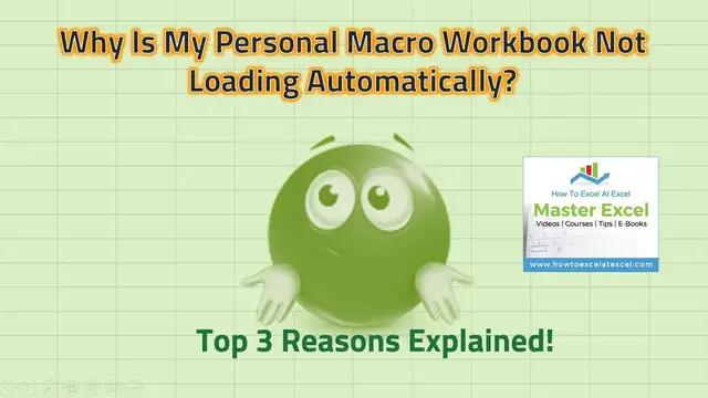 Video thumbnail for Why is My Personal Macro Workbook Not Loading? Top 3 Reasons.