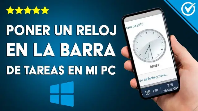 Video thumbnail for ¿Cómo poner un reloj en la barra de tareas de mi PC WINDOWS 10 u 11? - Tutorial rápido y fácil