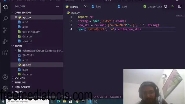 Video thumbnail for Python 3 Script to Remove Special Characters From Text File Using Regular Expression Full Project