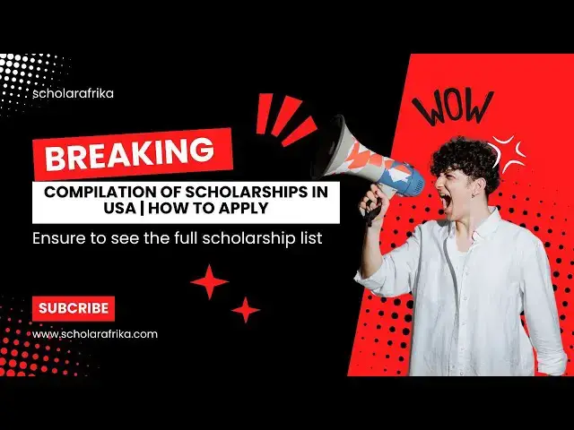'Video thumbnail for Compilation of Scholarships in USA | How to Apply'