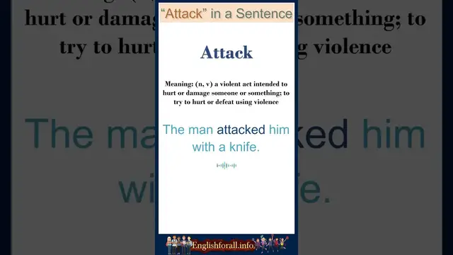 Video thumbnail for Attack meaning | Attack in a Sentence | Most common words in English #shorts