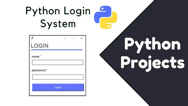 Video thumbnail for How to create a Python Login system | Python Project