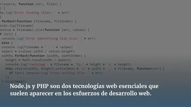 Video thumbnail for Node.js vs PHP: Una Comparación Frente a Frente