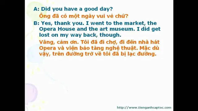 Video thumbnail for English For Tourists Unit 10 Dialogue 002