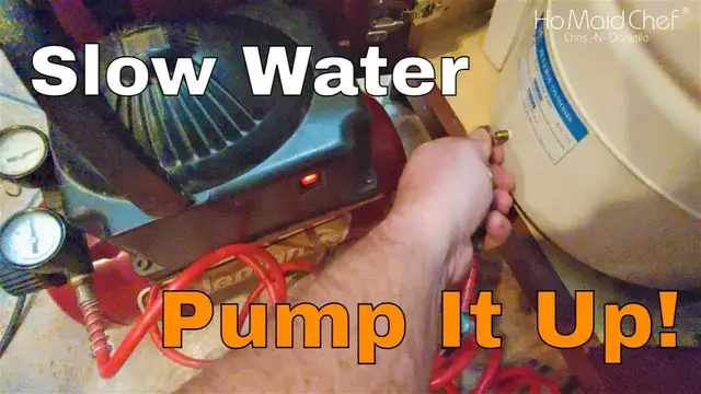 Video thumbnail for How To Fix Reverse Osmosis Slow Flow, Easy Re-Pressurize System Tank - Get Water Flow Back!