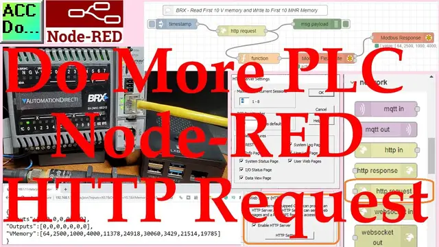 Video thumbnail for Do-More PLC Node-RED HTTP Request