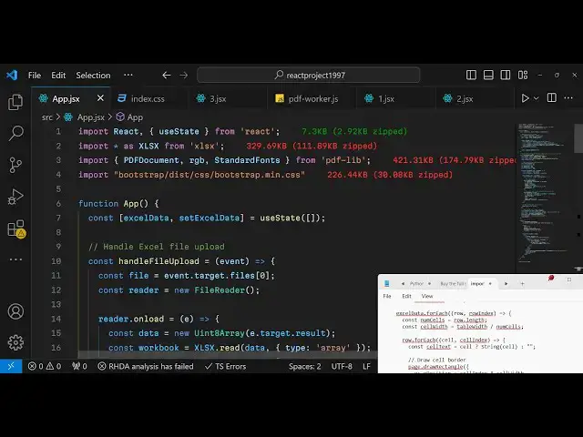 Video thumbnail for Build a React.js Excel to PDF Converter Using SheetJS & PDF-LIB in Browser