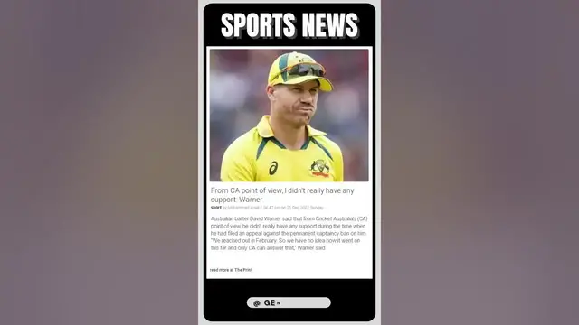 Video thumbnail for Sports News | CA's Journey to Find Support: Warner Bros and Beyond | #shorts #sports