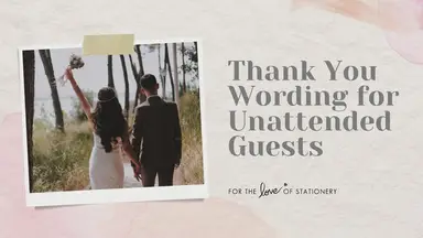 'Video thumbnail for Wedding Thank You Wording for Unattended Guests'