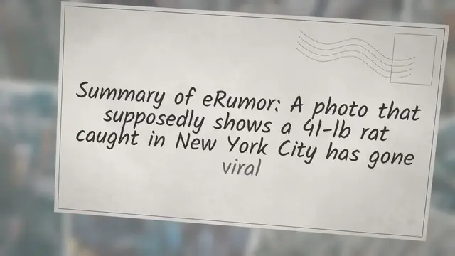 Video thumbnail for 41-lb. Rat Captured in New York City-Fiction!