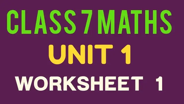 Video thumbnail for CLASS 7 MATHS ||UNIT 1 || SOLUTION OF WORKSHEET 1 || Properties of Rational Numbers ||