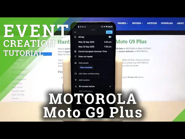 Video thumbnail for How to Add Event to Calendar in Motorola Moto G9 Plus - Customize Event