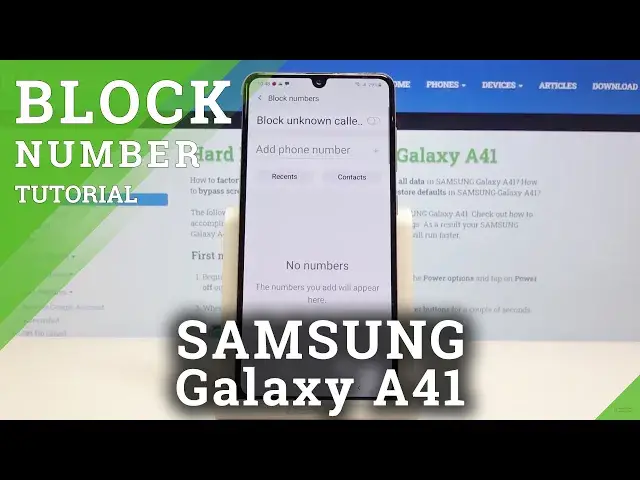 'Video thumbnail for How to Block Number in SAMSUNG Galaxy A41 – Create Blacklist'