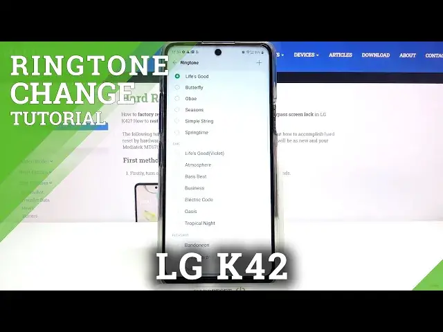 'Video thumbnail for How to Choose New Ringtone in LG K42 - Change Ringtone'