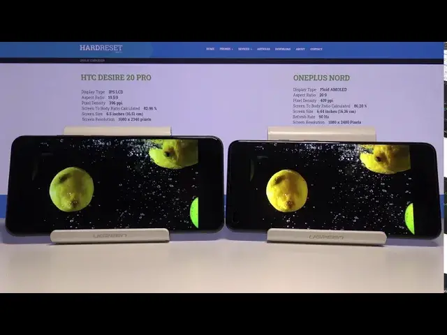'Video thumbnail for HTC Desire 20 Pro vs OnePlus Nord - Display Comparison'