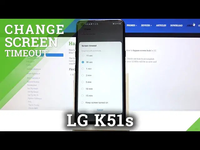 'Video thumbnail for Change Screen Timeout – Display Settings on LG K51s'