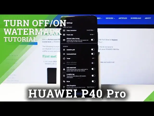 'Video thumbnail for How to Open Advanced Camera Settings in Huawei P40 Pro – Set Up Camera Watermark'