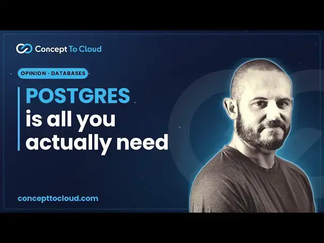 Video thumbnail for Postgres Is Probably All You Need (Stop Adding Databases)