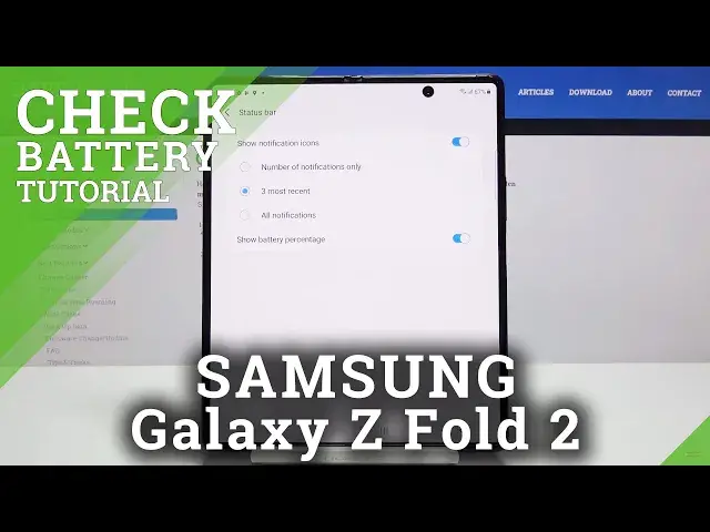 'Video thumbnail for How to Check Battery Percentage in SAMSUNG Galaxy Z Fold 2 – Battery Consumption'