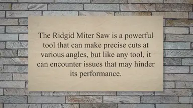 'Video thumbnail for Ridgid Miter Saw Problems: Is Ridgid prone to problems?'