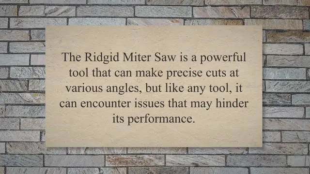 Video thumbnail for Ridgid Miter Saw Problems: Is Ridgid prone to problems?