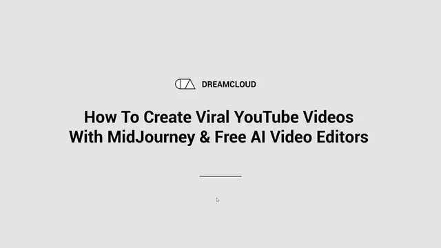 'Video thumbnail for How To Create Viral YouTube Videos With Midjourney & Free AI Video Editors'
