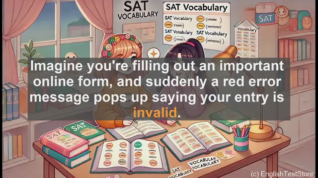 Video thumbnail for 5000 Must Know SAT Vocabulary - Understanding 'Invalid': Boost Your SAT Score and Communication Skills