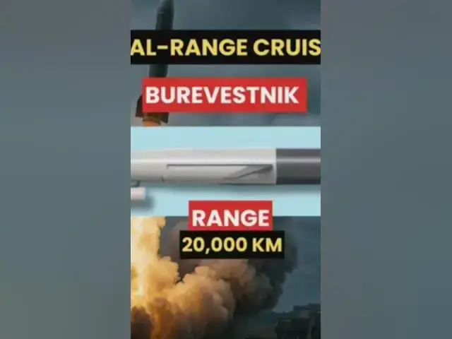 Video thumbnail for Russia’s New Nuclear-Powered Missile Test: 20,000 km Flight! #news #russianarmy #aljazeera #cnn