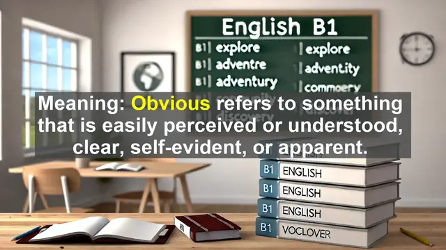 Video thumbnail for 2500 Must Know CEFR B1 Vocabulary - Understanding the Word 'Obvious': Meaning, Usage, and Common Mistakes