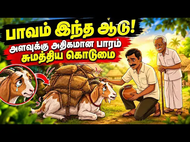 Video thumbnail for பாவம் இந்த ஆடு! அளவுக்கு அதிகமான பாரம் சுமத்திய கொடுமை | பேராசை பெரு நஷ்டம்  | Kids Stories in Tamil