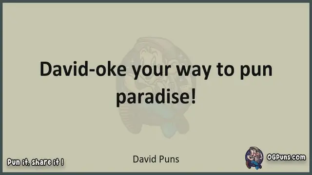 Video thumbnail for David - Jokes, Puns, Wordplays, and Laughter