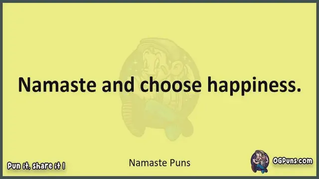 Video thumbnail for Namaste - Jokes, Puns, Wordplays, and Laughter