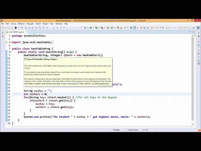 'Video thumbnail for Java Essentials - Hash table in java'