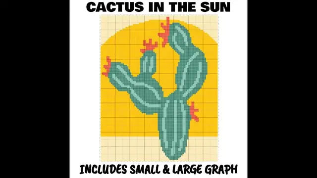 Video thumbnail for Cactus In The Sun C2C & Tapestry Crochet Pattern & Chart by Magic Yarn Pixels