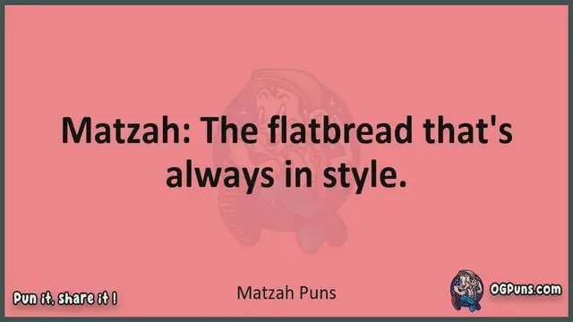 Video thumbnail for Matzah - Jokes, Puns, Wordplays, and Laughter