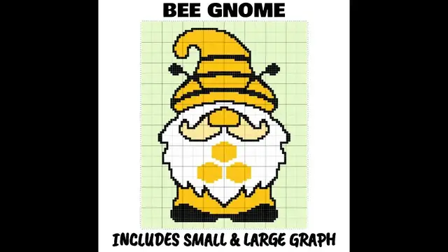 Video thumbnail for Bee Gnome C2C & Tapestry Crochet Pattern & Chart by Magic Yarn Pixels