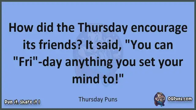 Video thumbnail for Thursday - Jokes, Puns, Wordplays, and Laughter