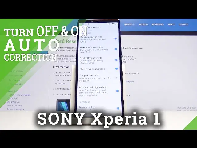 Video thumbnail for How to Enter AutoCorrection Options SONY Xperia 1 – Auto Correct Text