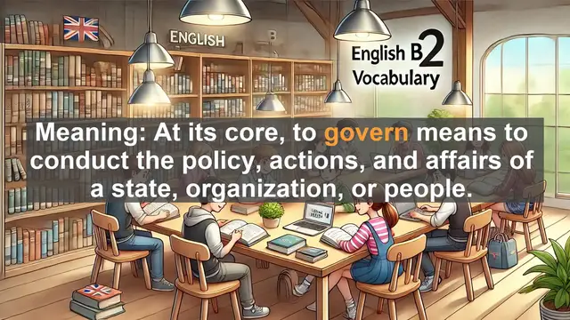 Video thumbnail for 1500 Must Know CEFR B2 Vocabulary - Understanding 'Govern': From Politics to Personal Life
