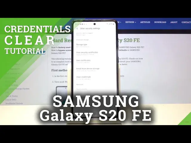 'Video thumbnail for How to Clear Credentials in SAMSUNG Galaxy S20 FE – Clear All Licenses'