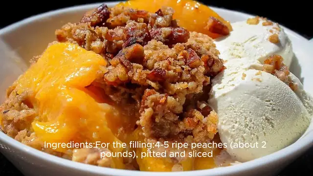 Video thumbnail for Peach crumble recipe