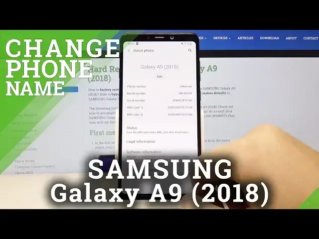 'Video thumbnail for How to Change Device’s Name in SAMSUNG Galaxy A9 2018 – Personalize Name'