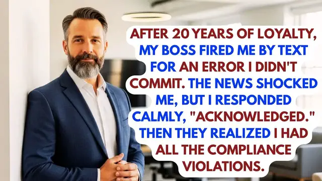 'Video thumbnail for My Boss Fired Me Through Text After 20 Years Of Loyalty, Just To Make A Scapegoat Of Someone'