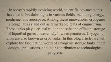 'Video thumbnail for What is a Cryogenic Tank? Design, Construction, and Applications of Cryogenic Storage Tanks'