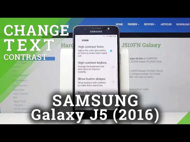 'Video thumbnail for How to Activate High Contrast in SAMSUNG Galaxy J5 2016 – Show Invisible Text Sections'