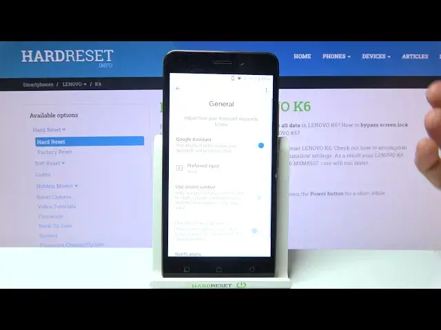 Video thumbnail for How to Turn Off Google Assistant in LENOVO K6 -  Disable Voice Assistant