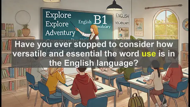 Video thumbnail for 2500 Must Know CEFR B1 Vocabulary - Mastering the Word 'Use' in English: A B1 Level Guide
