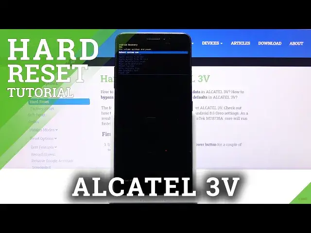 'Video thumbnail for How to Hard Reset ALCATEL 3V – Remove Screen Lock by Factory Reset'