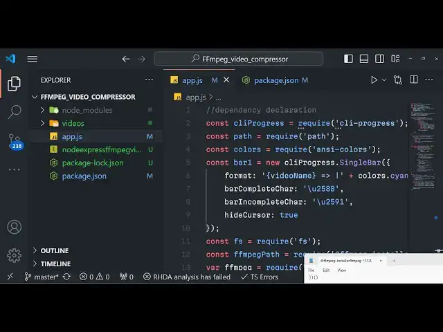 Video thumbnail for Build a Bulk Video Compressor in Terminal Using Fluent-FFMPEG With Progressbar in Node.js